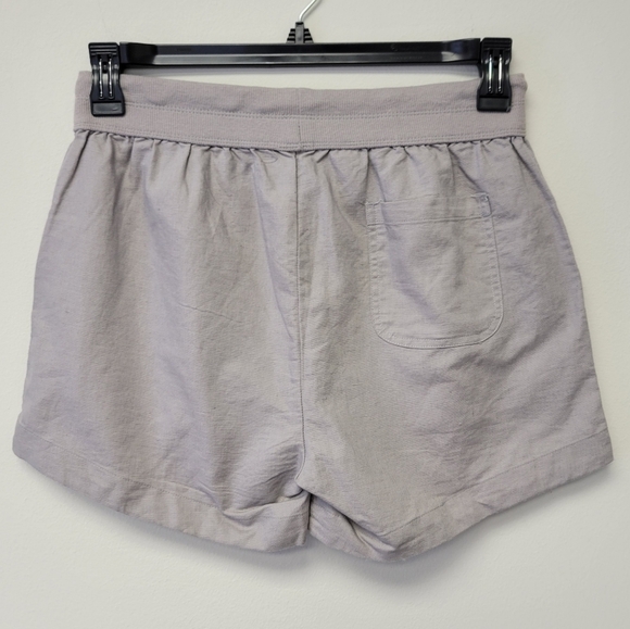 Elan Drawstring Rolled Up Shorts Gray M - Picture 2 of 5